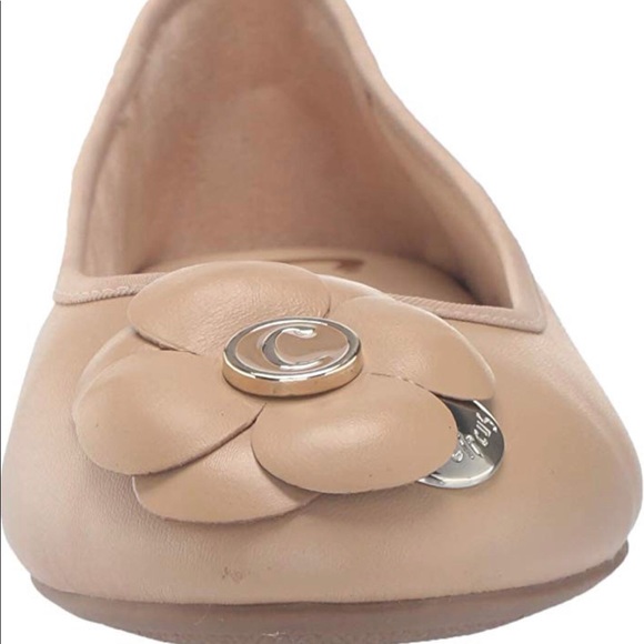 Sam Edelman Nude tan ballerina flats flower detail - Picture 3 of 7